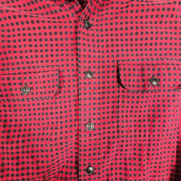 Polo Ralph Lauren Button Up Flannel Shirt Small Men's Red Black Check Long Sleev - Picture 8 of 8